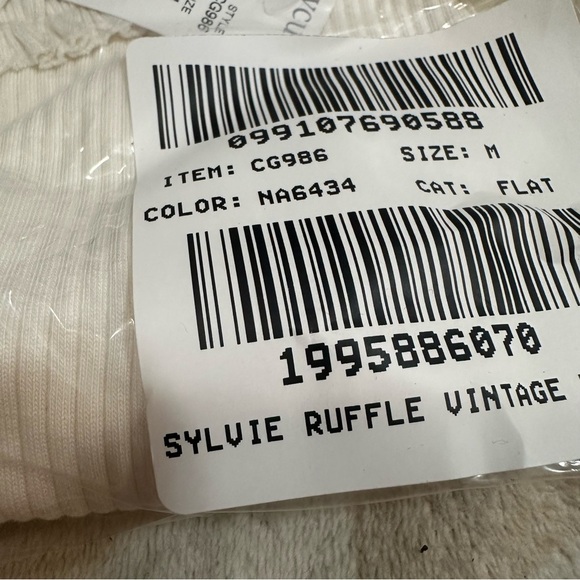 J crew ivory Girls' everyday ruffle-trim tank top in vintage rib - Picture 4 of 4